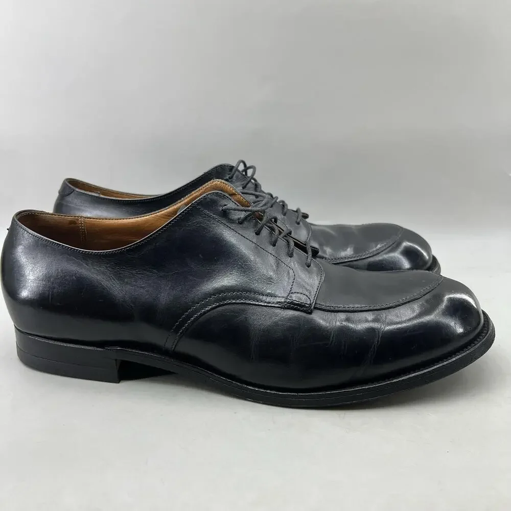 Alden CDI Blucher Split Toe Oxford Men Size 12 E/EEE Black Leather Dress Shoes